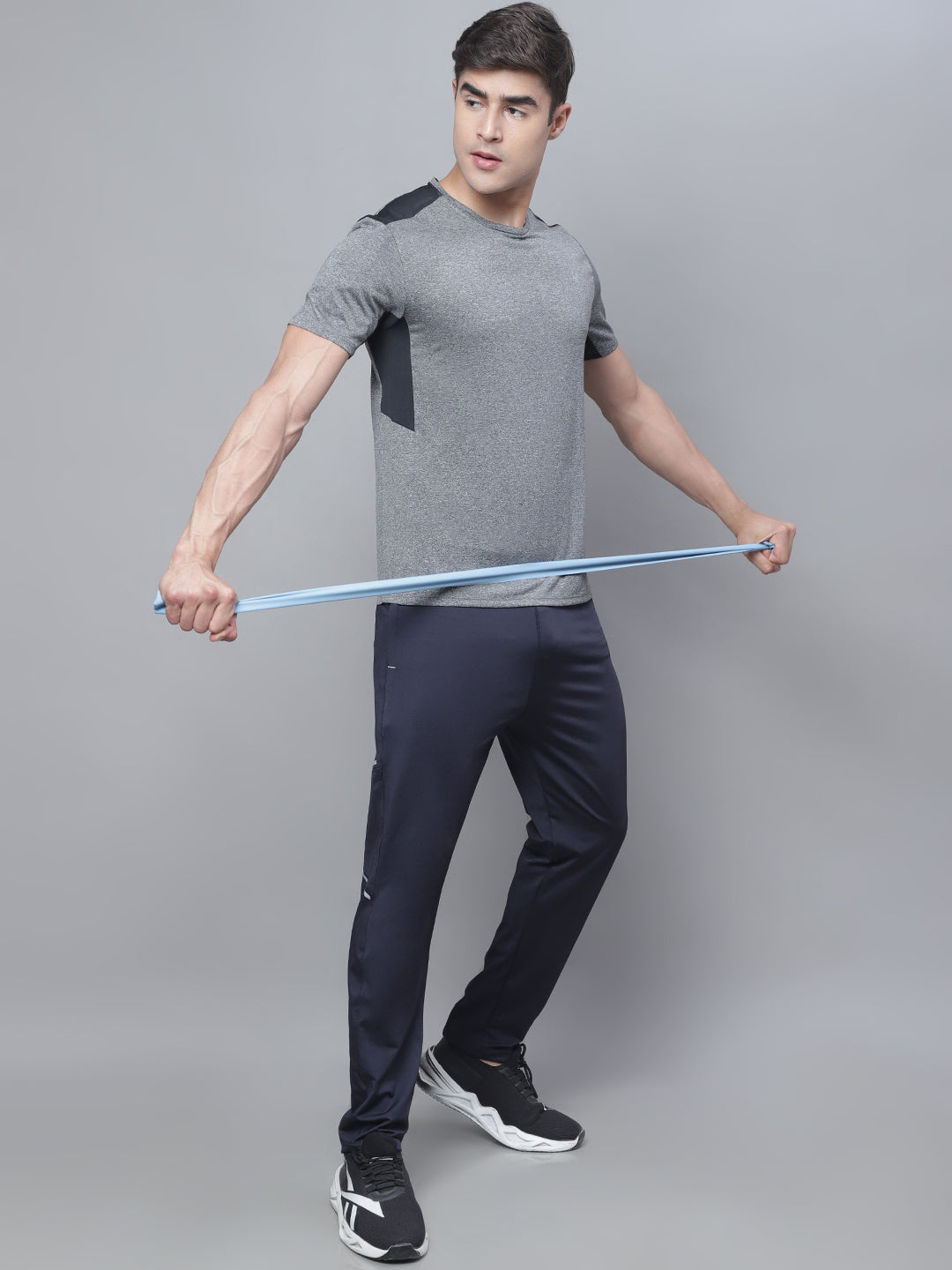 Men Half Sleeves Grey Round Neck Sports T-Shirt - Friskers