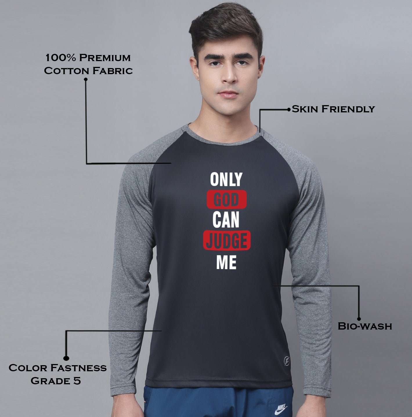 Men Raglan Sleeves Training Polyster T-Shirt - Friskers