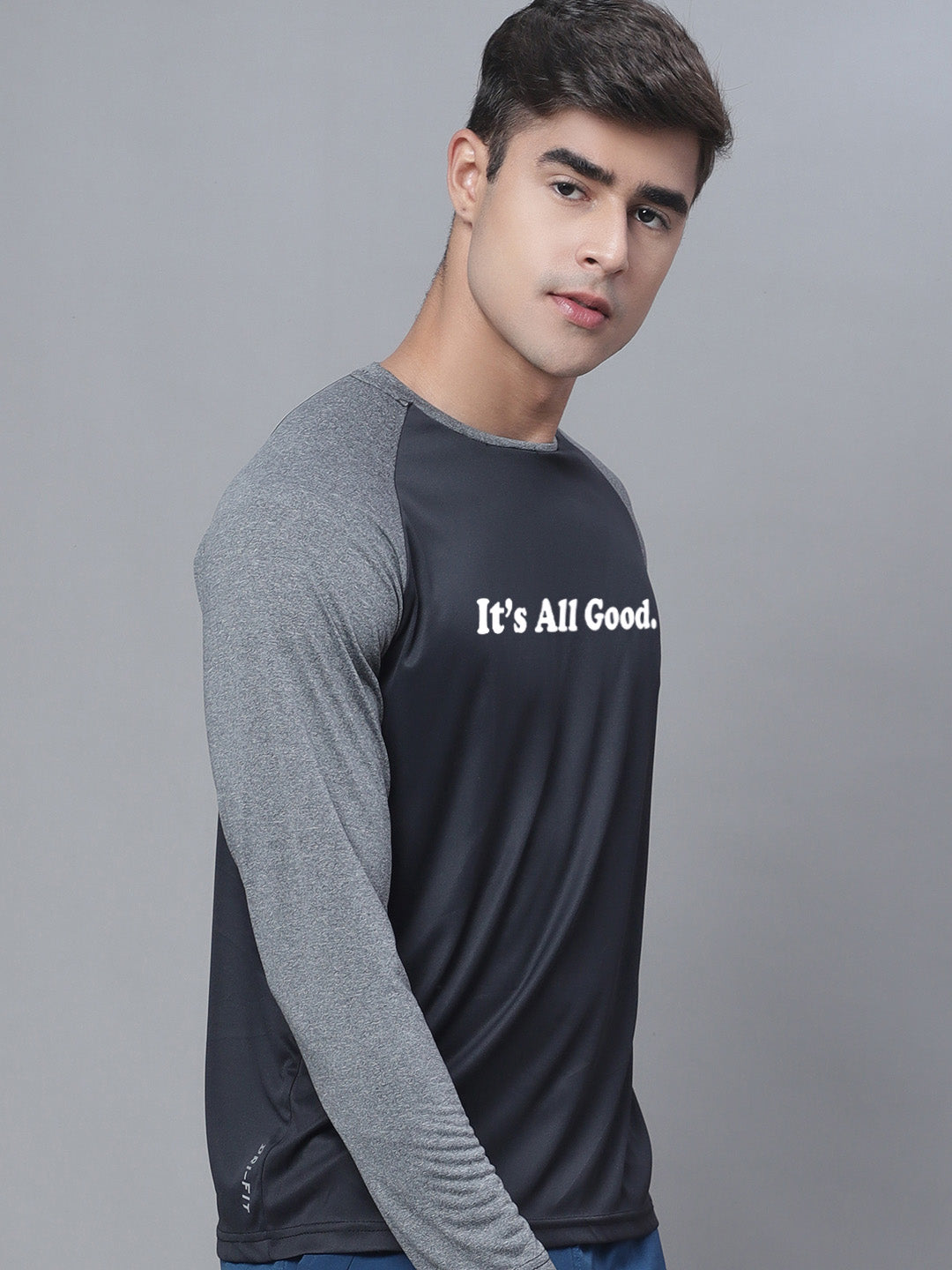Men Airy Full Sleeves Polyster Gym T-Shirt - Friskers