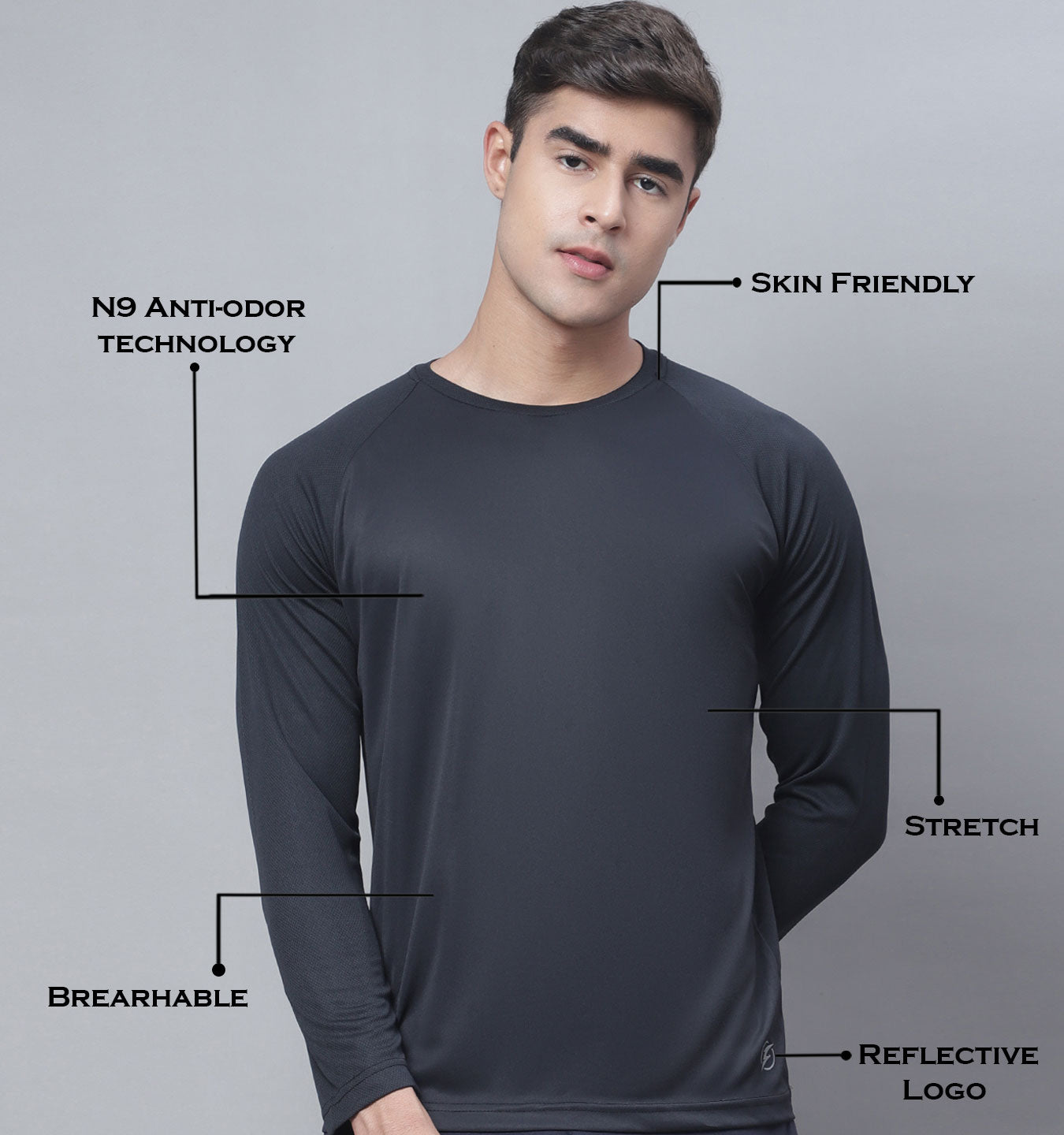 Men Full Sleeves Round Neck Sports T-shirt - Friskers