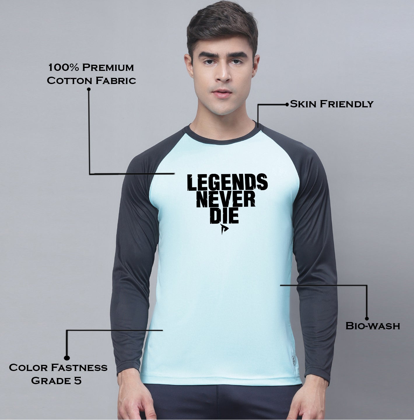 Men Full Sleeves Training Polyster Gym T-Shirt - Friskers