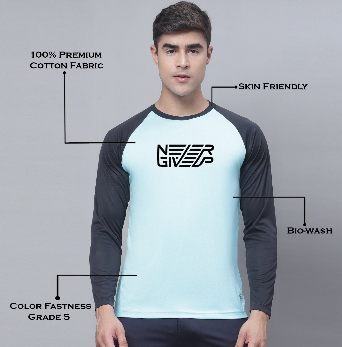 Men Full Sleeves Training Polyster Gym T-Shirt - Friskers