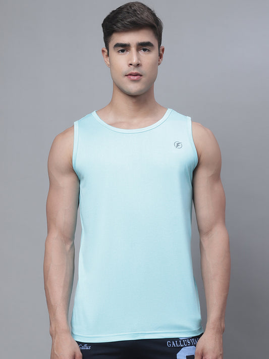 Color blocked Round Neck Sports Vest - Friskers