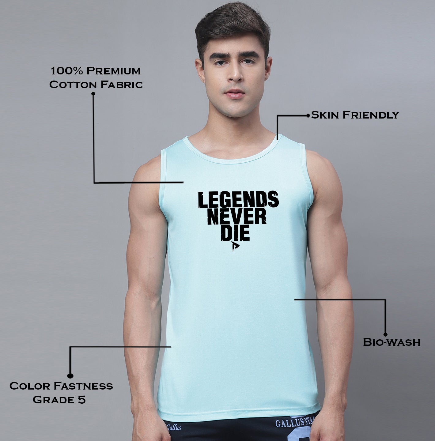 Men Dry Fit Training Polyster Gym Vest - Friskers