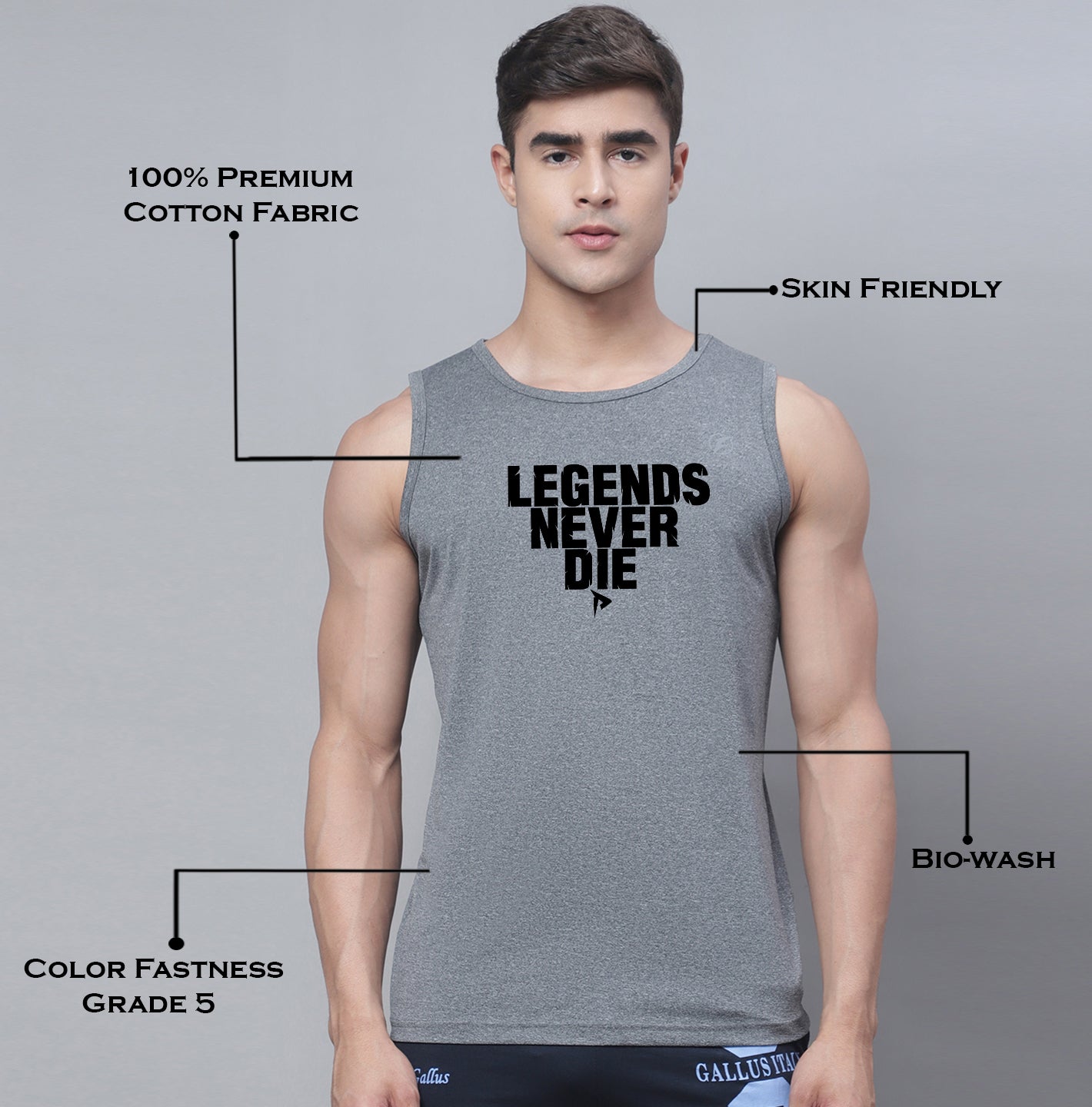 Men Dry Fit Training Polyster Gym Vest - Friskers