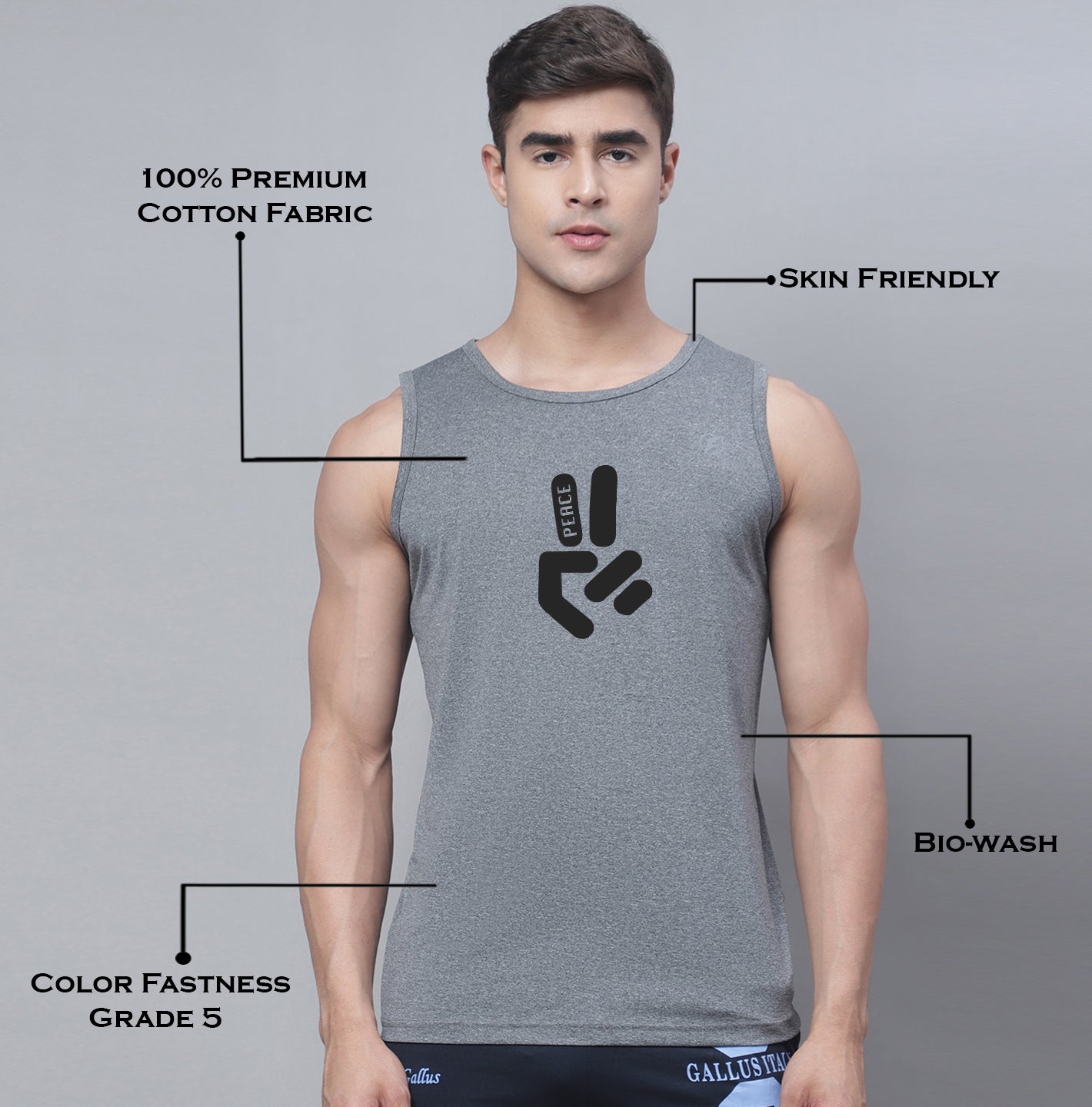 Men Dry Fit Training Polyster Gym Vest - Friskers