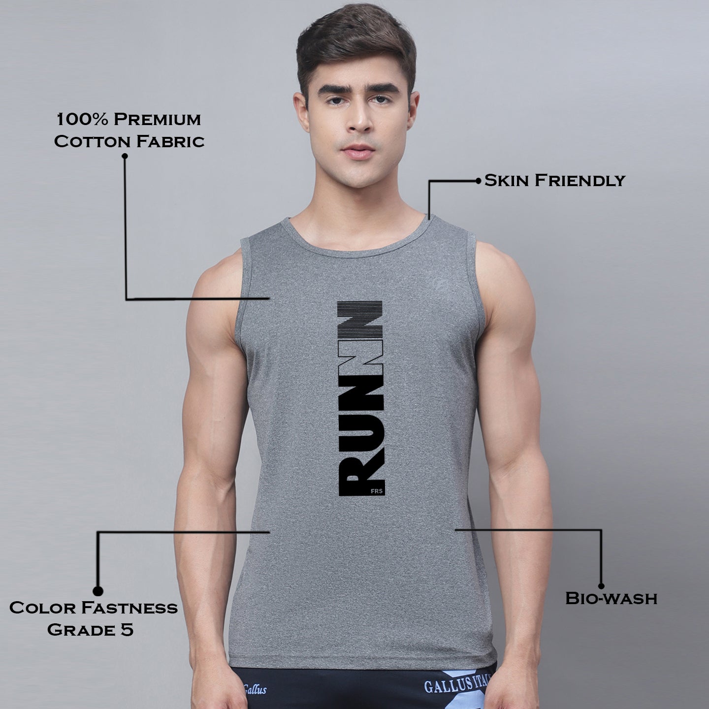 Men Dry Fit Training Polyster Gym Vest - Friskers