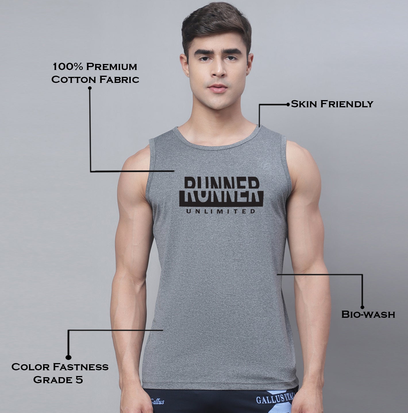Men Dry Fit Training Polyster Gym Vest - Friskers