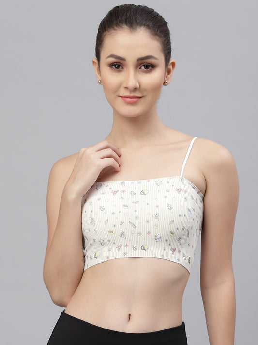 Women Flowers Print Sports Lightly Padded Bra  (Multicolor) - Friskers