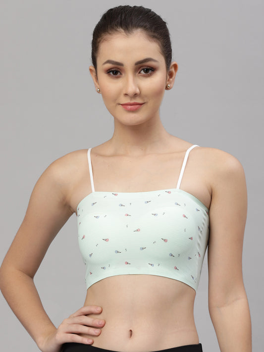 Women Ice Print Sports Lightly Padded Bra  (Multicolor) - Friskers