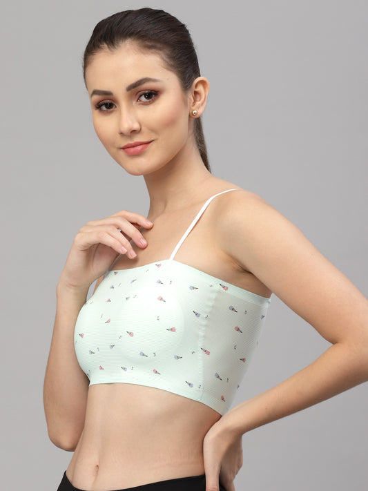 Women Ice Print Sports Lightly Padded Bra  (Multicolor) - Friskers