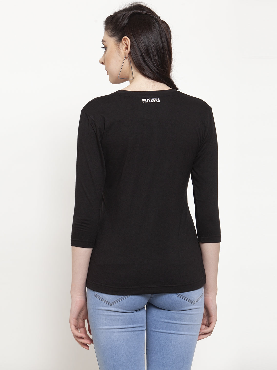 Frisker's Solid Women Round Neck Full Sleeves T-Shirt - Friskers