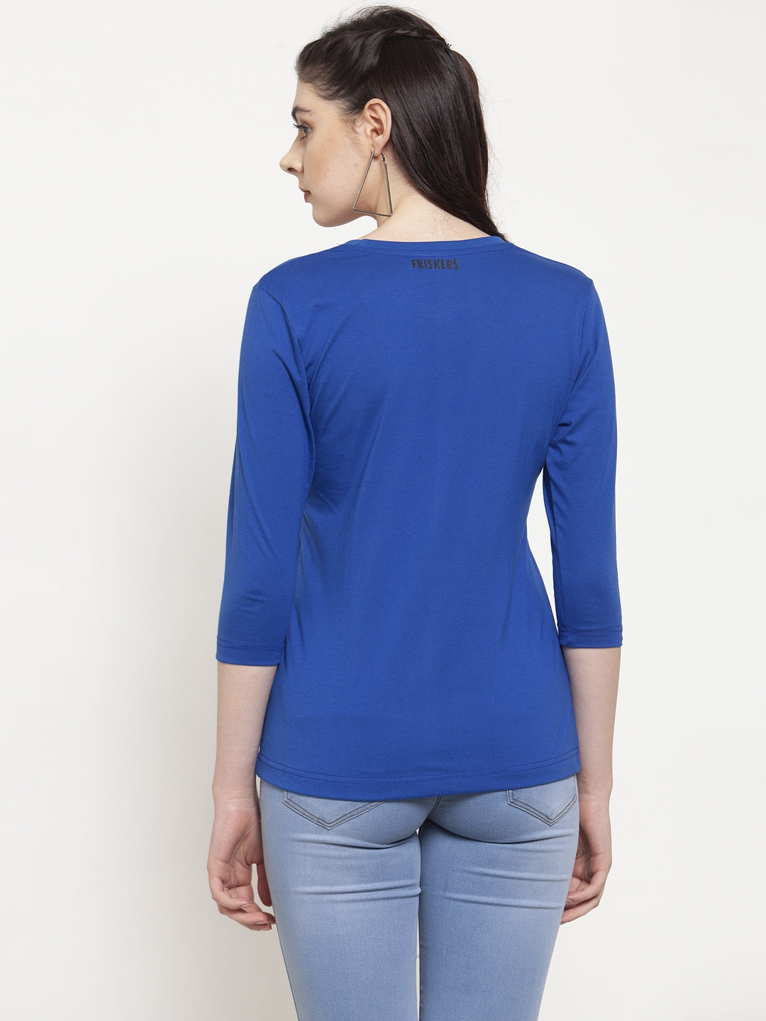 Frisker's Solid Women Round Neck Full Sleeves T-Shirt - Friskers