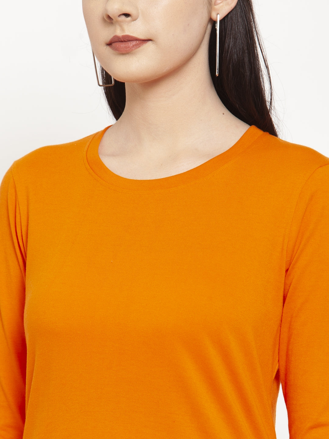 Frisker's Solid Women Round Neck Full Sleeves T-Shirt - Friskers