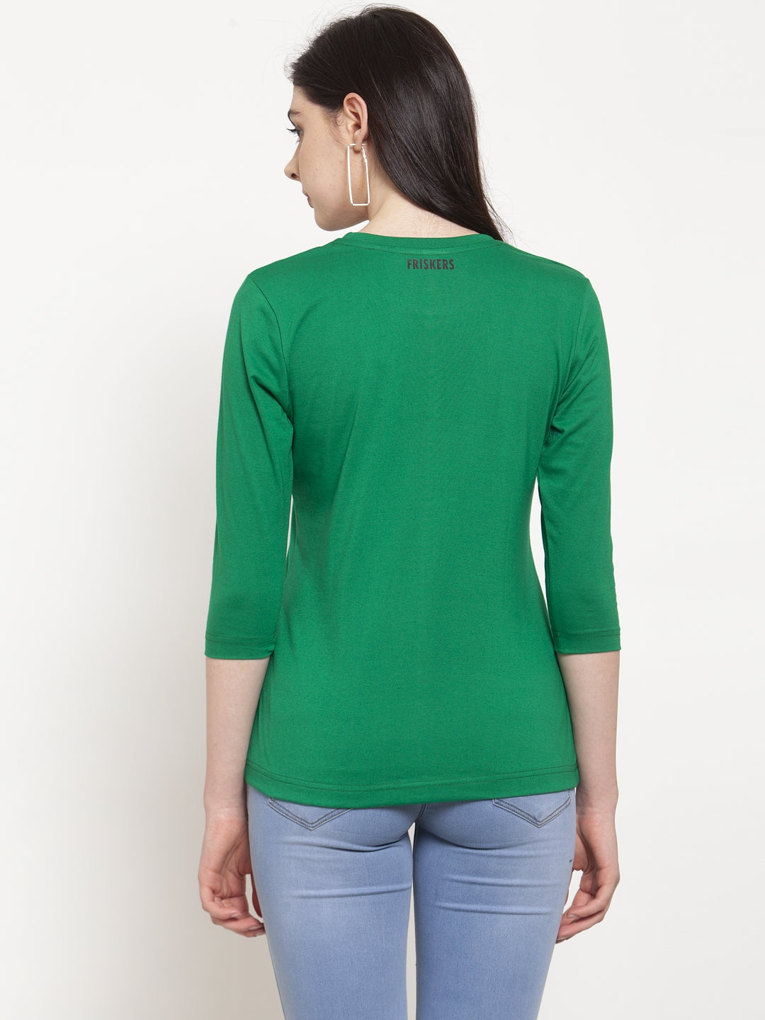 Frisker's Solid Women Round Neck Full Sleeves T-Shirt - Friskers