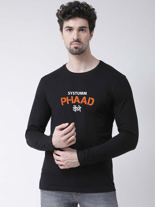 Men System Phad Denge Printed Full Sleeve T-shirt - Friskers
