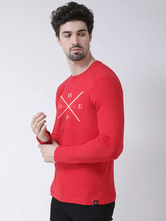 Men Hope Printed Full Sleeve T-shirt - Friskers