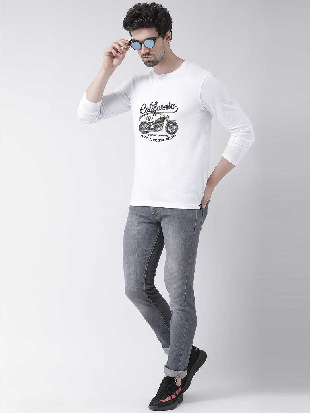 Men California Printed Full Sleeve T-shirt - Friskers