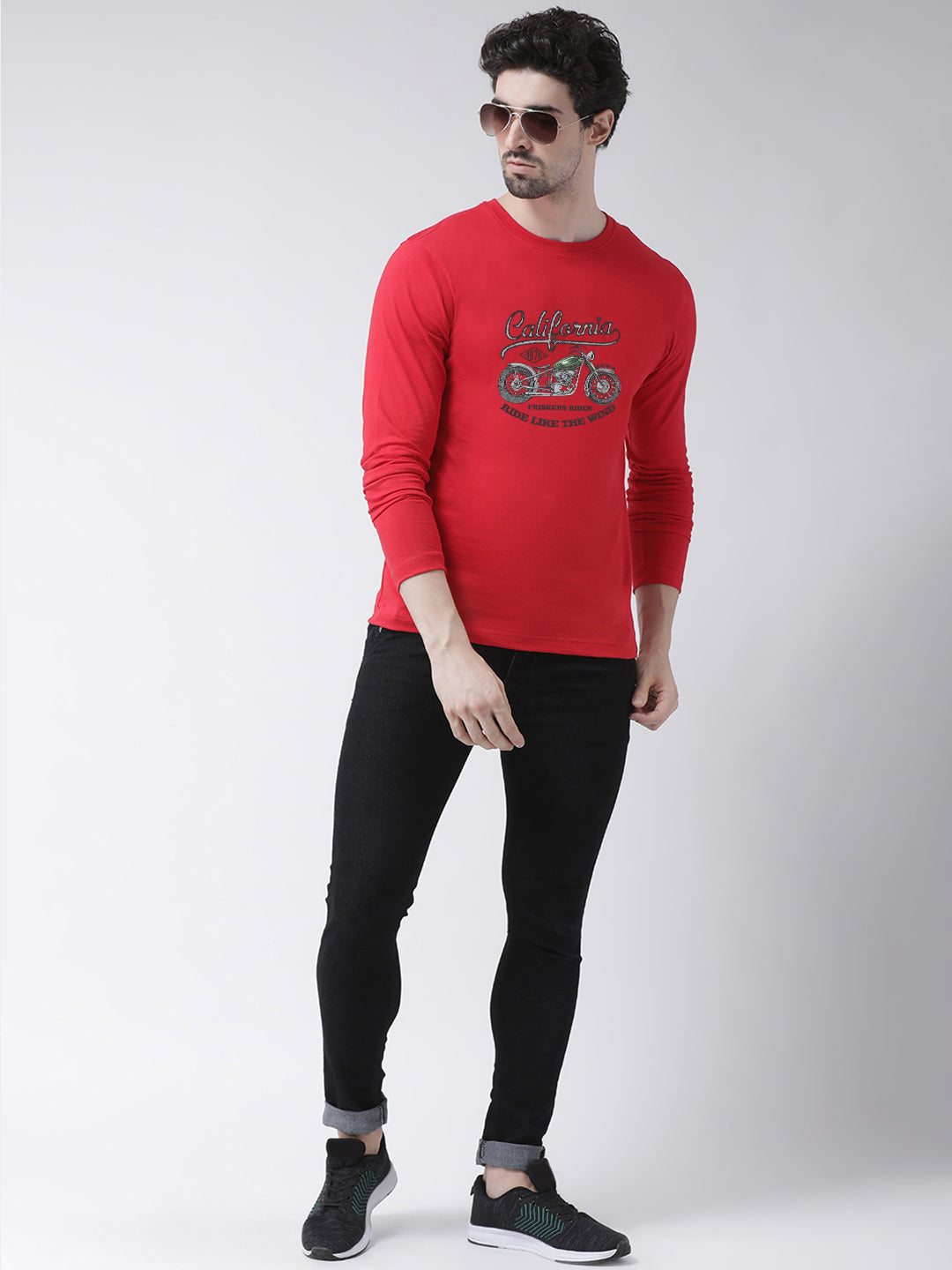 Men California Printed Full Sleeve T-shirt - Friskers