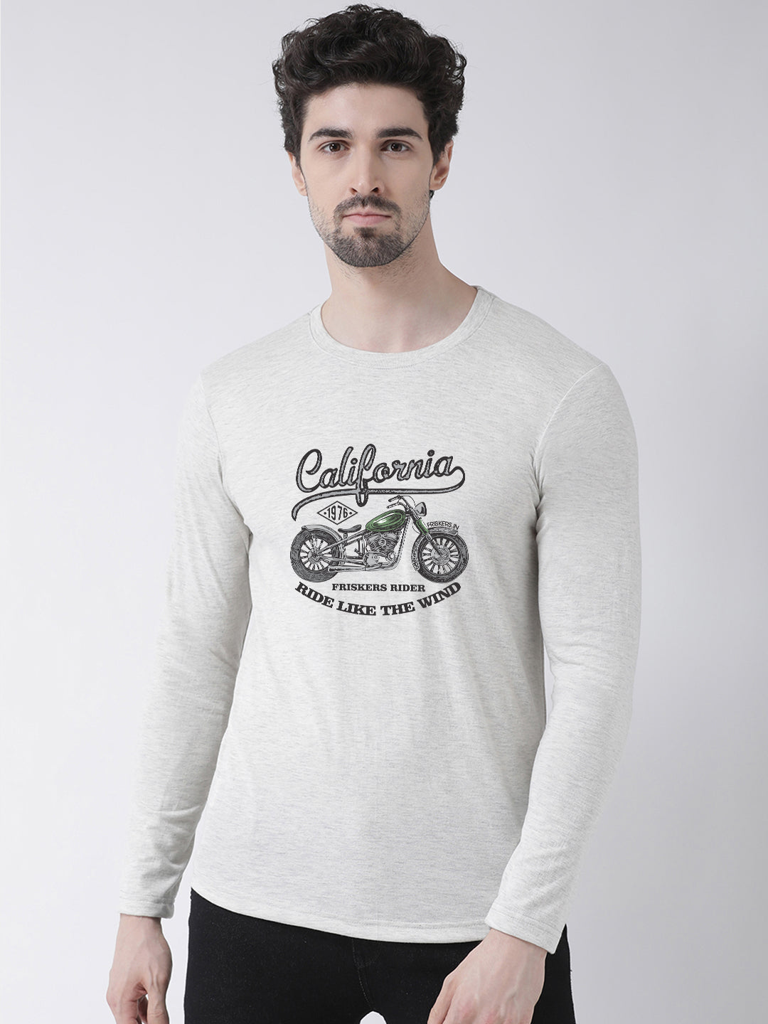 Men California Printed Full Sleeve T-shirt - Friskers