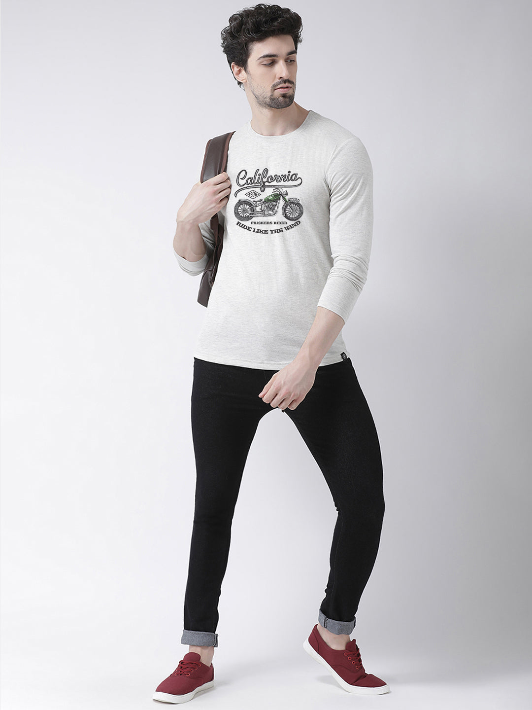 Men California Printed Full Sleeve T-shirt - Friskers