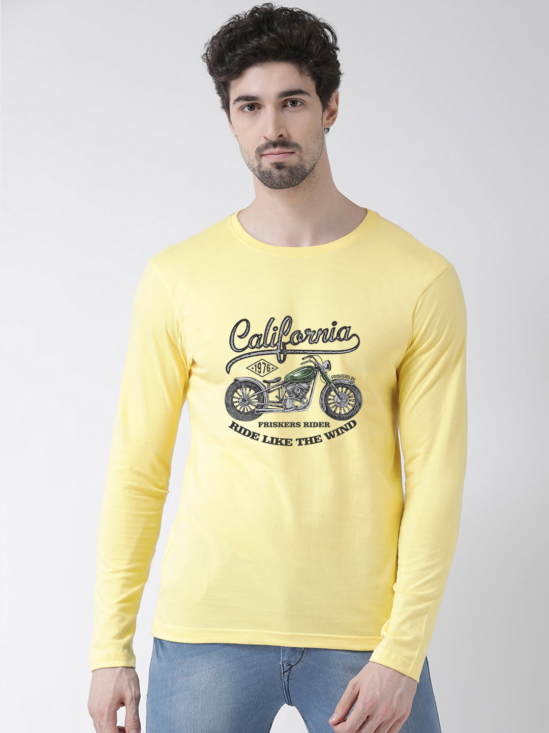 Men California Printed Full Sleeve T-shirt - Friskers