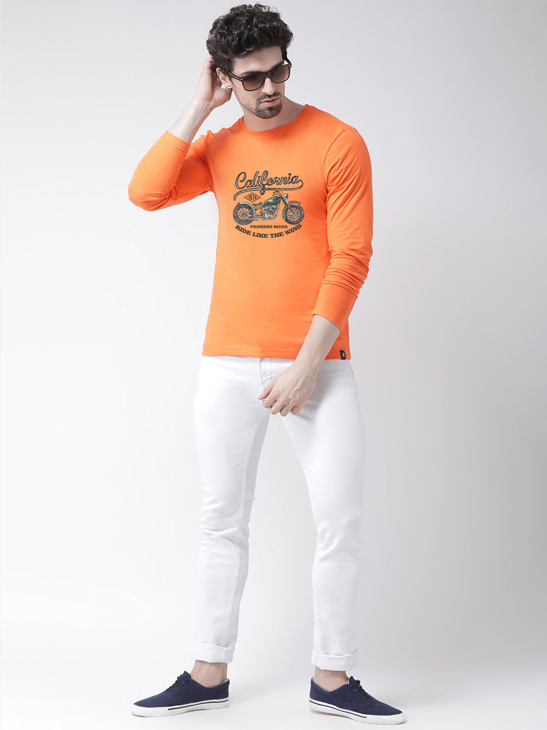 Men California Printed Full Sleeve T-shirt - Friskers
