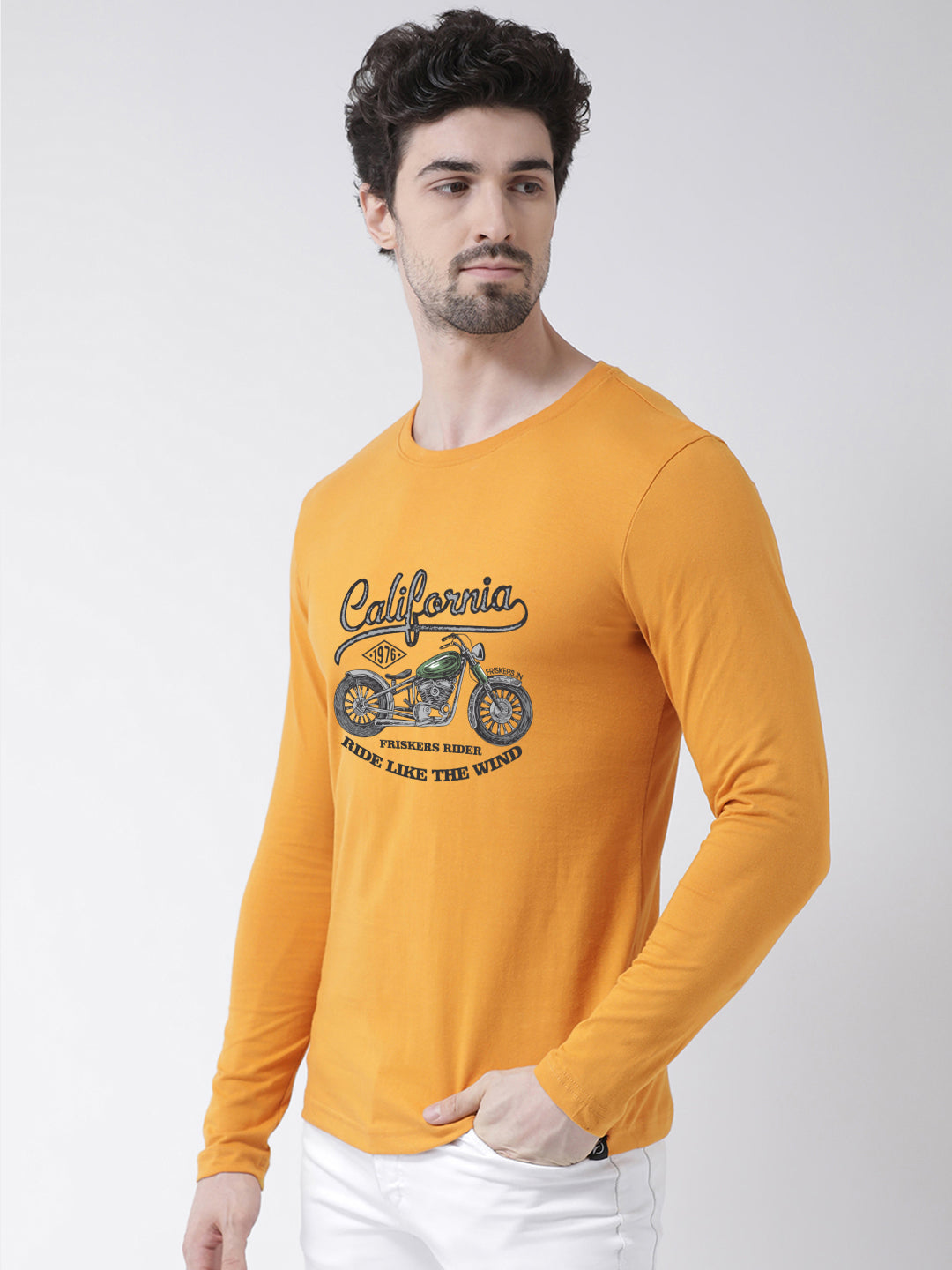 Men California Printed Full Sleeve T-shirt - Friskers