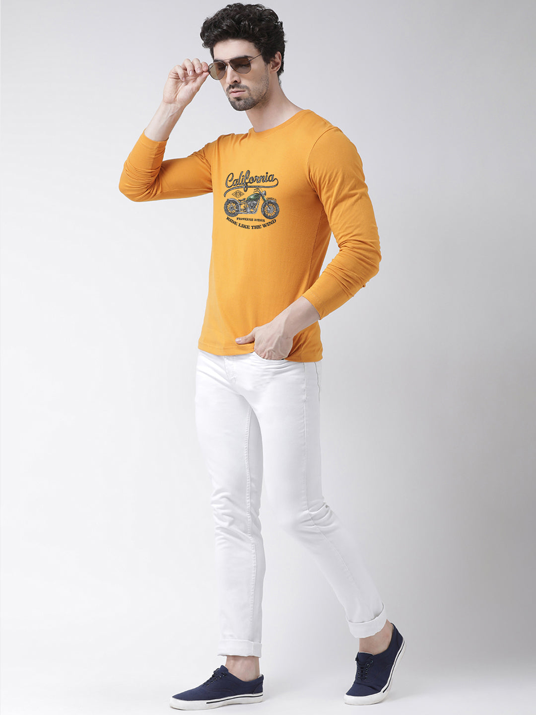 Men California Printed Full Sleeve T-shirt - Friskers