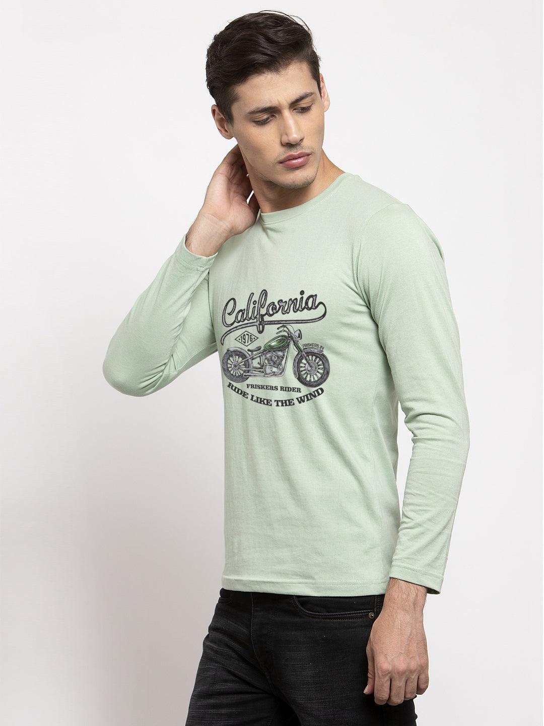 Men California Printed Full Sleeve T-shirt - Friskers