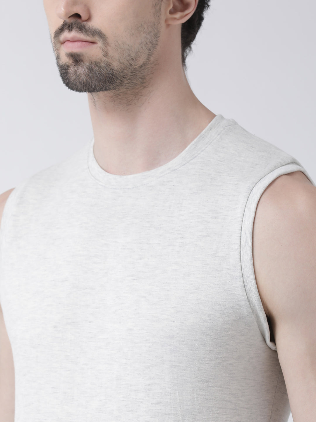 Friskers Solid Men Round Neck Sleeveless T-Shirt - Friskers