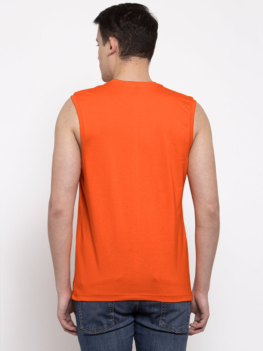 Friskers Solid Men Round Neck Sleeveless T-Shirt - Friskers