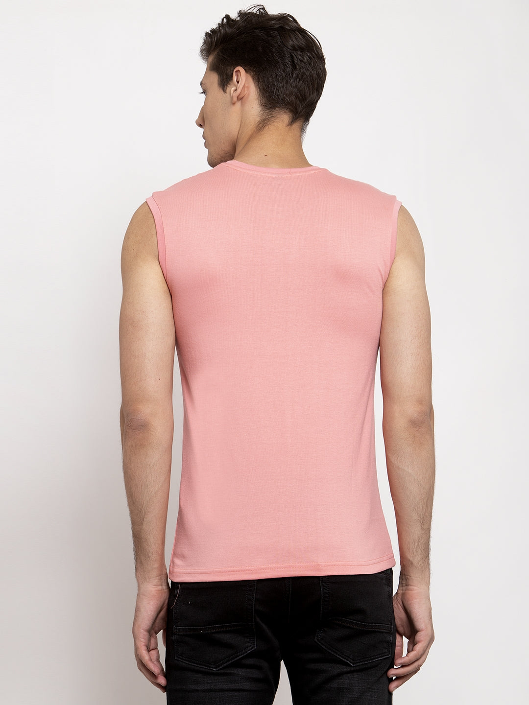 Friskers Solid Men Round Neck Sleeveless T-Shirt - Friskers