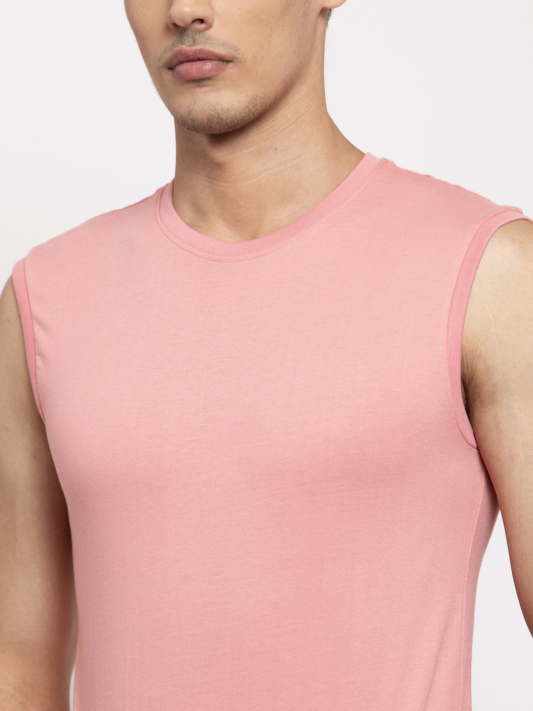 Friskers Solid Men Round Neck Sleeveless T-Shirt - Friskers