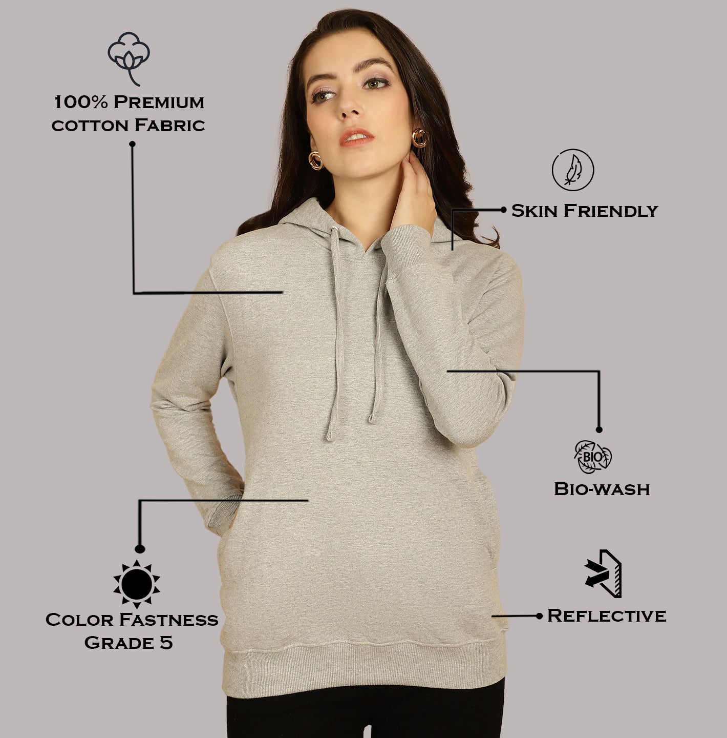 Women Full Sleeves Hooded T-Shirt - Friskers