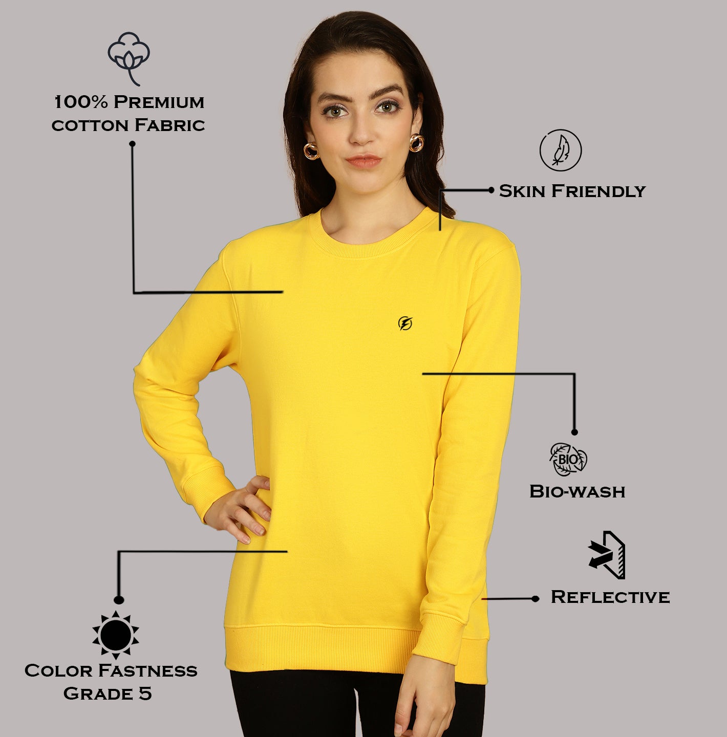 Women Full Sleeves Round Neck T-Shirt - Friskers