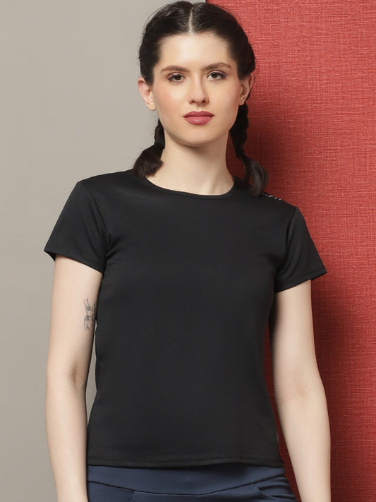 Women's Round Neck Short Sleeves Slim Fit Running T-shirt - Friskers