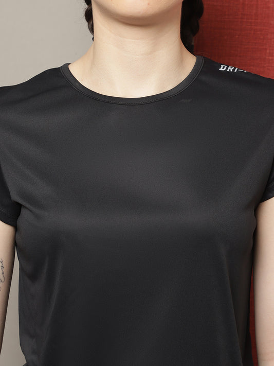 Women's Round Neck Short Sleeves Running T-shirt - Friskers