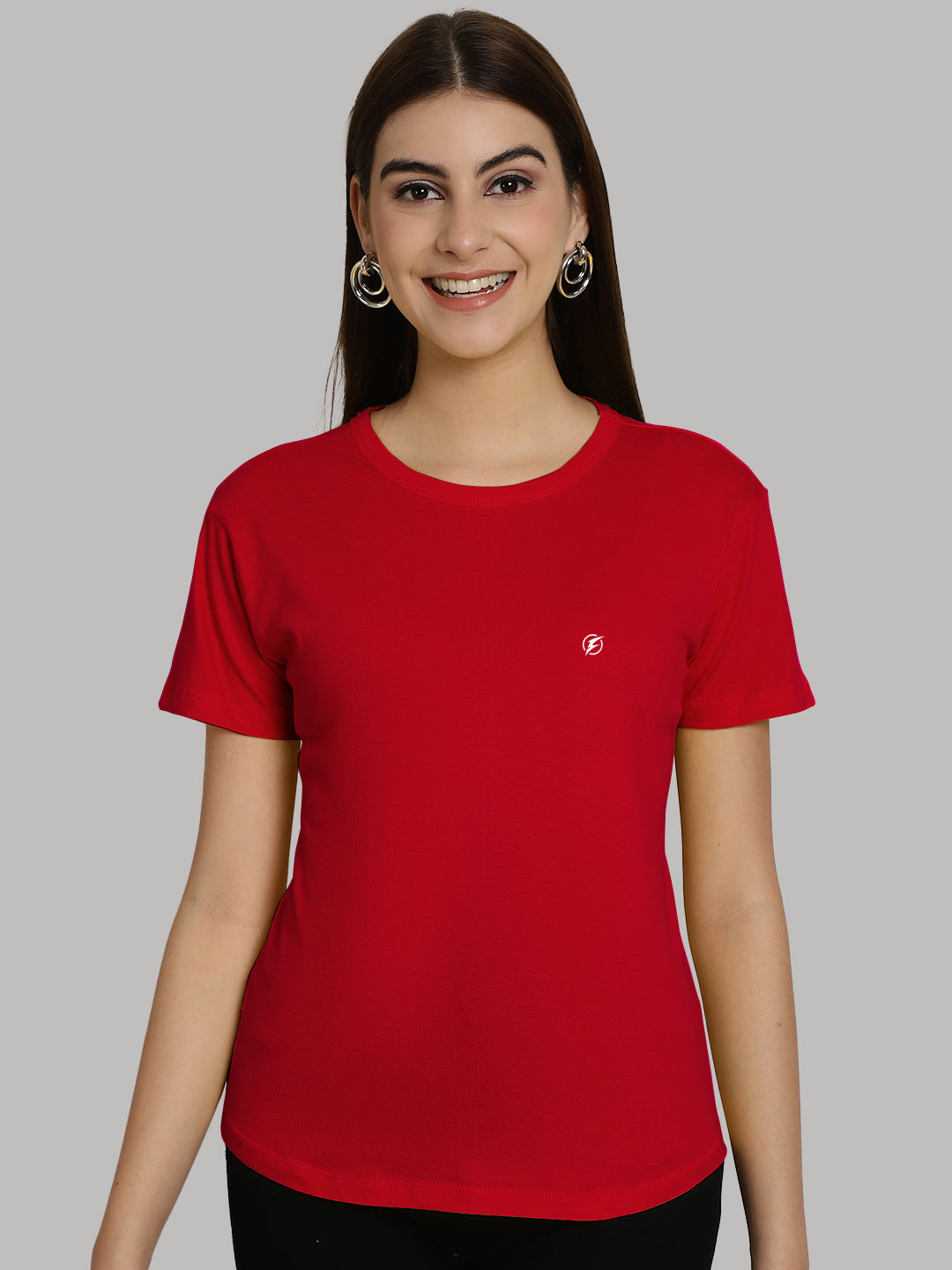 Friskers Pack Of 2 Solid Round Neck Half Sleeves T-Shirt - Friskers