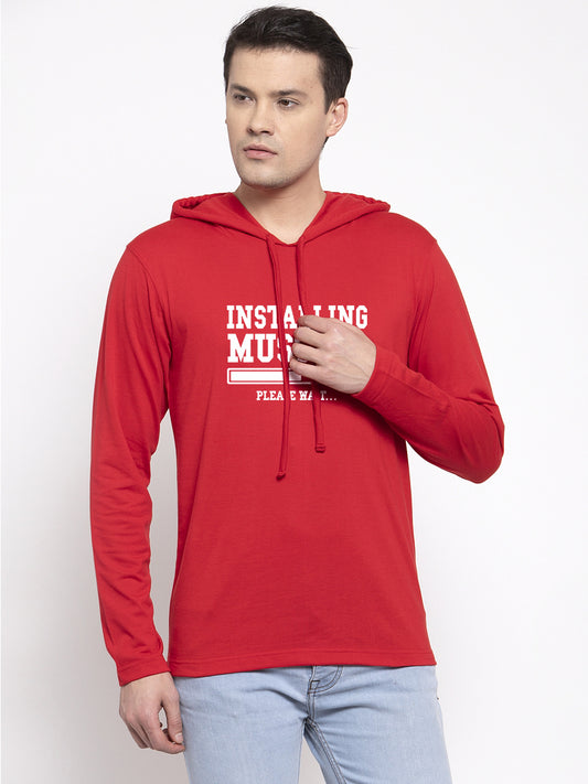 Men's Installing Muscles Full Sleeves Hoody T-Shirt - Friskers