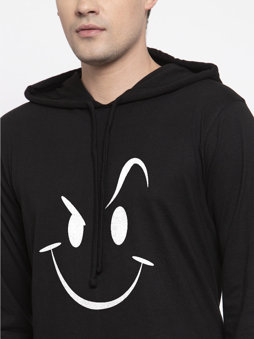 Men's Smiley Full sleeves Hoody T-Shirt - Friskers