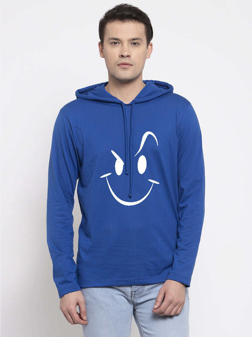 Men's Smiley Full sleeves Hoody T-Shirt - Friskers