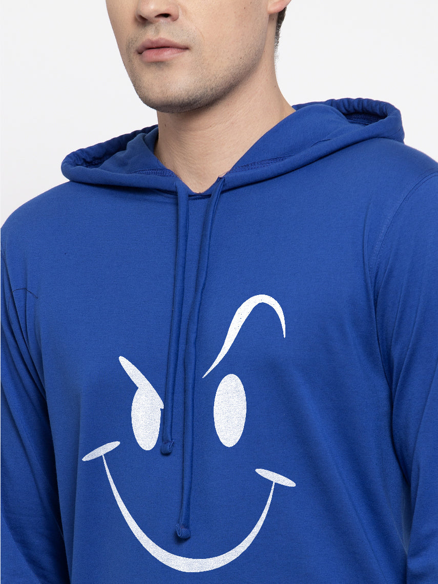 Men's Smiley Full sleeves Hoody T-Shirt - Friskers