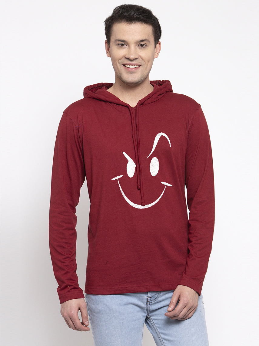 Men's Smiley Full sleeves Hoody T-Shirt - Friskers