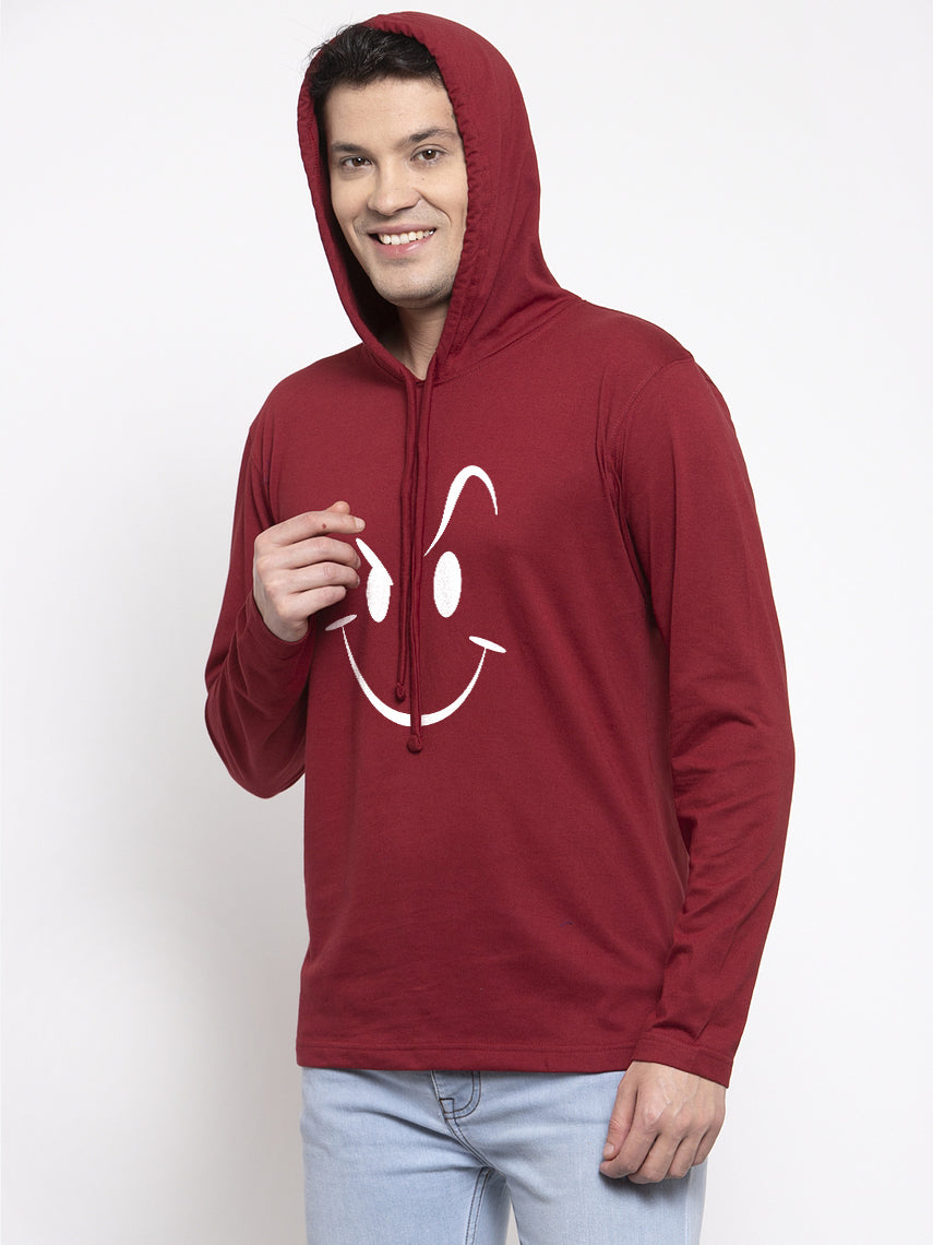 Men's Smiley Full sleeves Hoody T-Shirt - Friskers