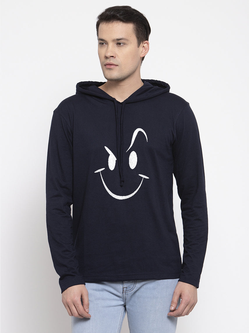 Men's Smiley Full sleeves Hoody T-Shirt - Friskers
