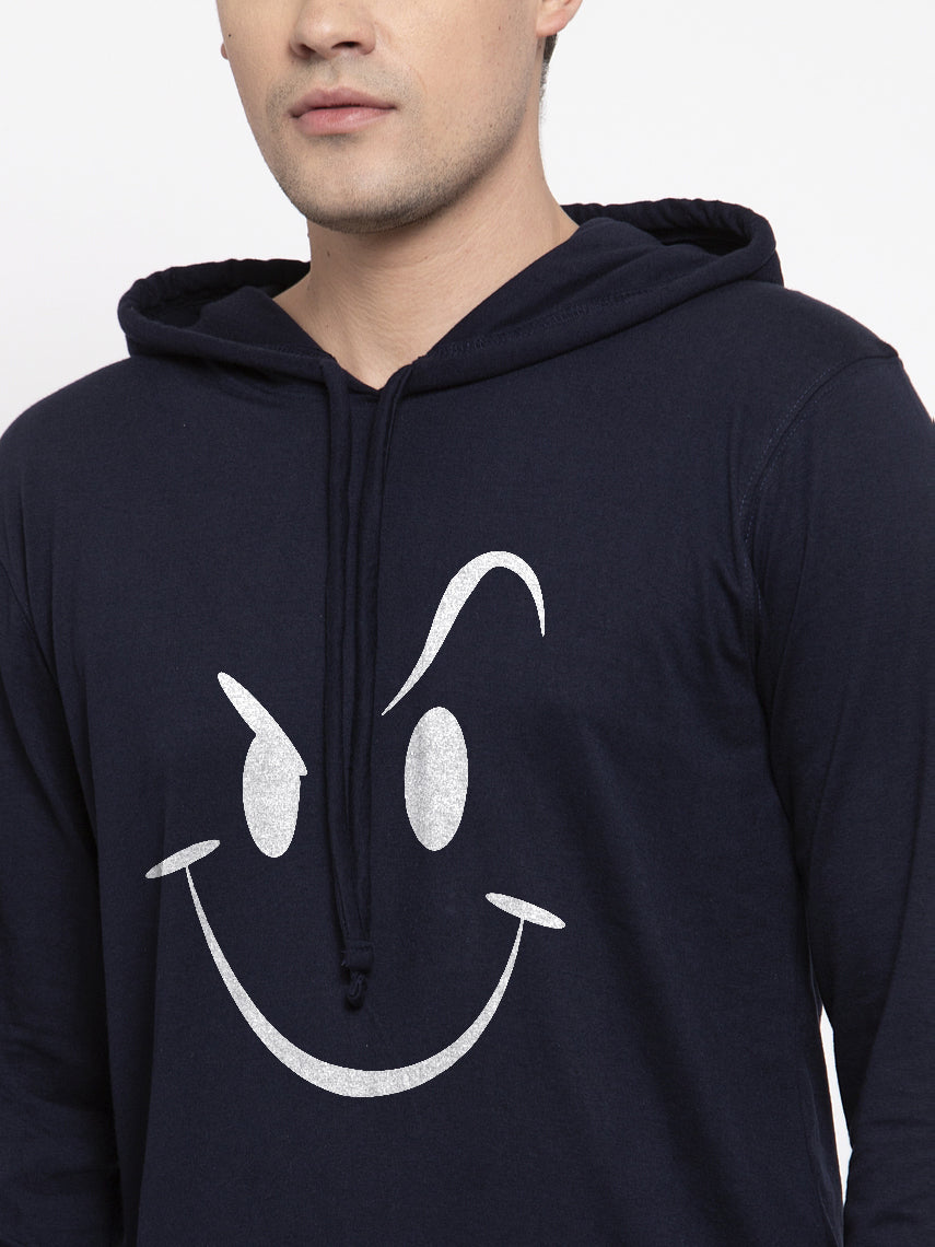 Men's Smiley Full sleeves Hoody T-Shirt - Friskers