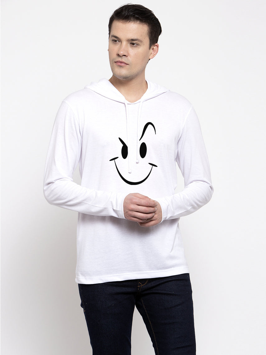 Men's Smiley Full Sleeves Hoody T-Shirt - Friskers