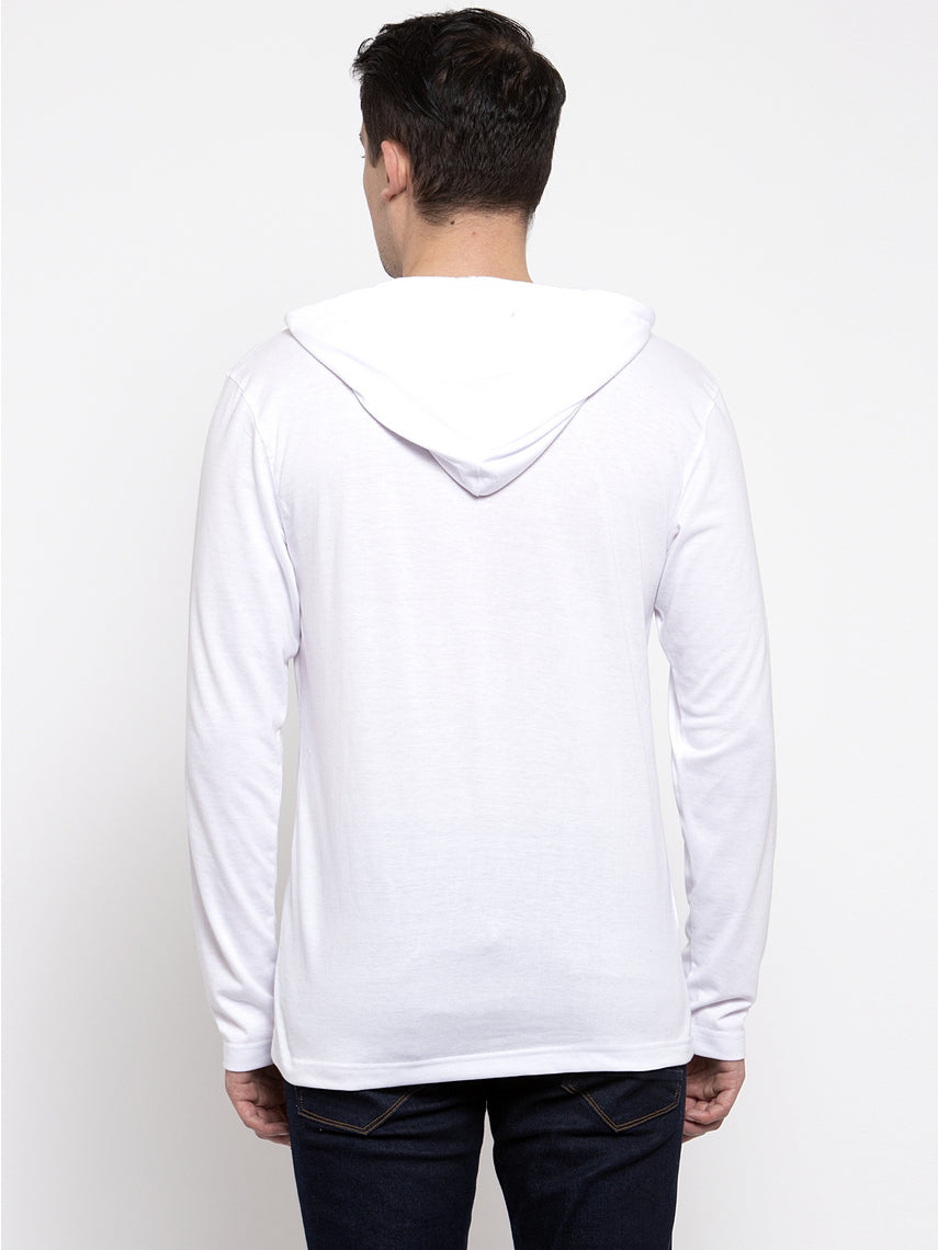 Men's Smiley Full Sleeves Hoody T-Shirt - Friskers
