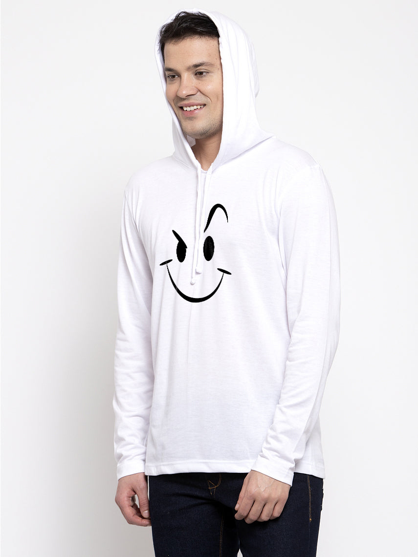 Men's Smiley Full Sleeves Hoody T-Shirt - Friskers